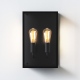 Messina podwójny kinkiet zewnętrzny  czarny z fakturą IP44 Astro Lighting