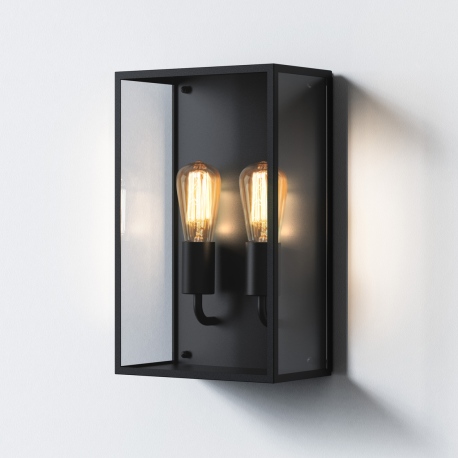 Messina podwójny kinkiet zewnętrzny  czarny z fakturą IP44 Astro Lighting