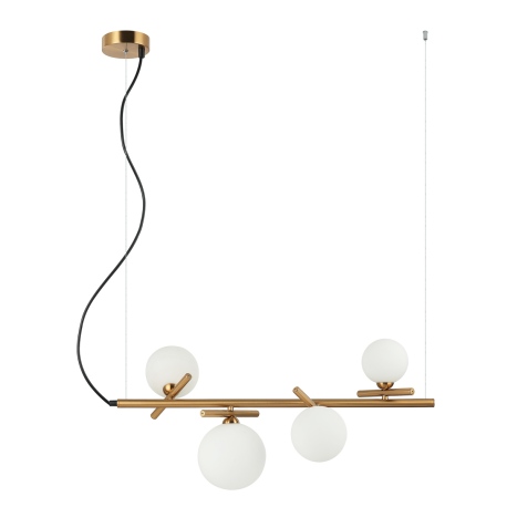 Reverso lampa wisząca złota z kloszami szklanymi 102cm Italux