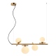 Reverso lampa wisząca złota z kloszami szklanymi 102cm Italux