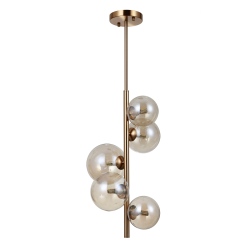 Canello lampa wisząca szklane kule 31cm Mosiądz miodowy