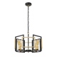 Primero lampa wisząca geometryczna 45cm Złoty czarny mat Italux