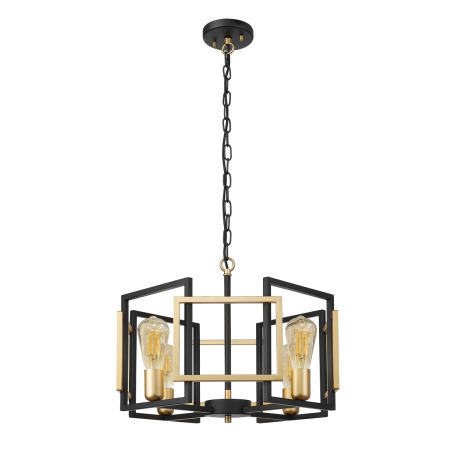 Primero lampa wisząca geometryczna 45cm Złoty czarny mat Italux