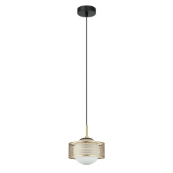 Lomica lampa wisząca szklana kula 15cm Złoty