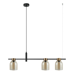 Servio lampa wisząca szklana podłużna 91cm Czarny