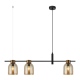 Servio lampa wisząca szklana podłużna 91cm Czarny Italux