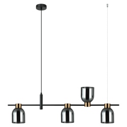 Servio lampa wisząca szklana podłużna 102cm Czarny