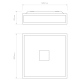 Mashiko 300 kwadratowy LED plafon polerowany chrom IP44 Astro Lighting