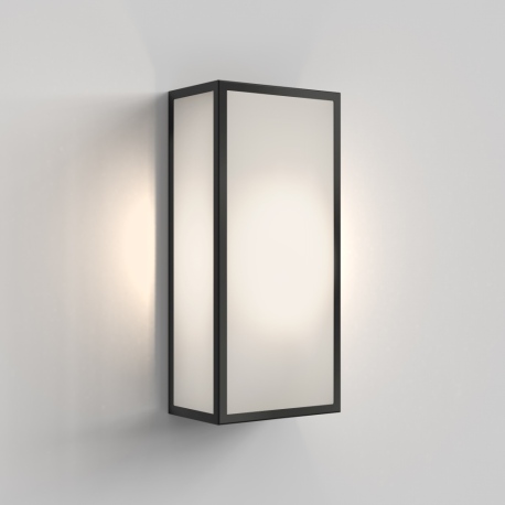 Messina 160 mleczny II kinkiet czarny z fakturą IP44 Astro Lighting