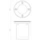 Gramos okrągły oświetlenie gruntowe mosiądz IP65 Astro Lighting