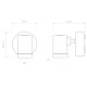 Bayville pojedynczy Spot reflektor czarny z fakturą IP65 LED2700K CRI80 Astro Lighting