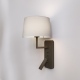 Side by Side Grande USB kinkiet do czytania brązowy IP20 Astro Lighting