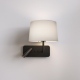 Side by Side Grande USB kinkiet do czytania matowy czarny IP20 Astro Lighting