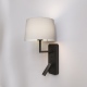 Side by Side Grande USB kinkiet do czytania matowy czarny IP20 Astro Lighting