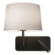 Side by Side Grande USB kinkiet do czytania matowy czarny IP20 Astro Lighting