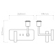 Side by Side Grande USB kinkiet do czytania matowy czarny IP20 Astro Lighting