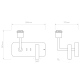 Side by Side Grande USB kinkiet do czytania matowy czarny IP20 Astro Lighting
