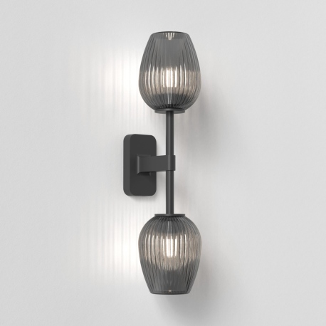 Tacoma Twin podwójny kinkiet matowy czarny IP44 Astro Lighting