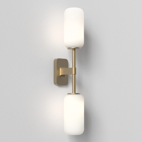 Tacoma Twin podwójny kinkiet antyczny mosiądz IP44 Astro Lighting