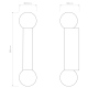 Ortona Twin podwójny kinkiet polerowany chrom IP44 Astro Lighting