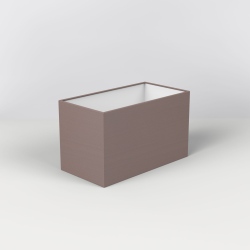 Rectangle 250 abażur ostrygowy (postarzany jedwab)