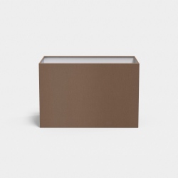 Rectangle 400 abażur mokka - tkanina lniana
