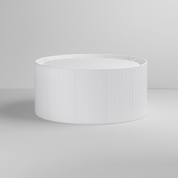 Drum 500 Pleated abażur biały